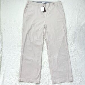 J. Jill Live-In Chino Pants Women’s 16 Sea Salt Beige Straight Career Office NEW